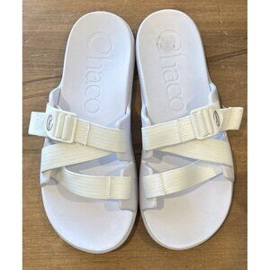 Chaco Chillos Slide Sandals Adjustable Womens Size 11 White JCH108260
